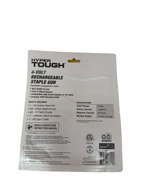 Hyper Tough 4-Volt Lithium-Ion Cordless Rechargeable Staple Gun - Picture 4 of 6